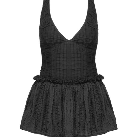 Mixie halter playsuit black - Picture 5 of 6